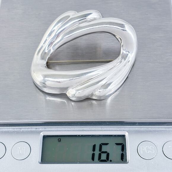 Vintage Mexico Sterling Silver 925 Abstract Swirl Modernist Brooch - Picture 6 of 7